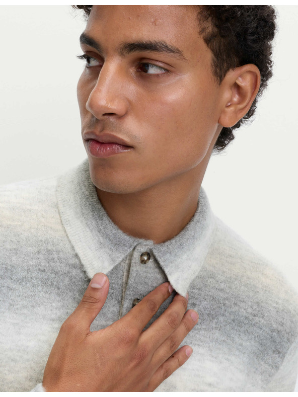 Marks & Spencer Veľmi mäkký pruhovaný rolák s vlnou Marks & Spencer sivá