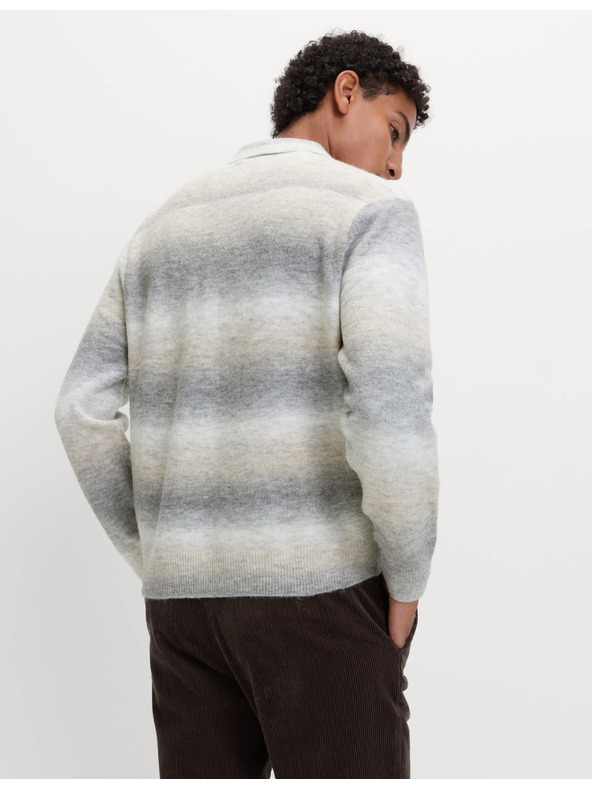 Marks & Spencer Veľmi mäkký pruhovaný rolák s vlnou Marks & Spencer sivá