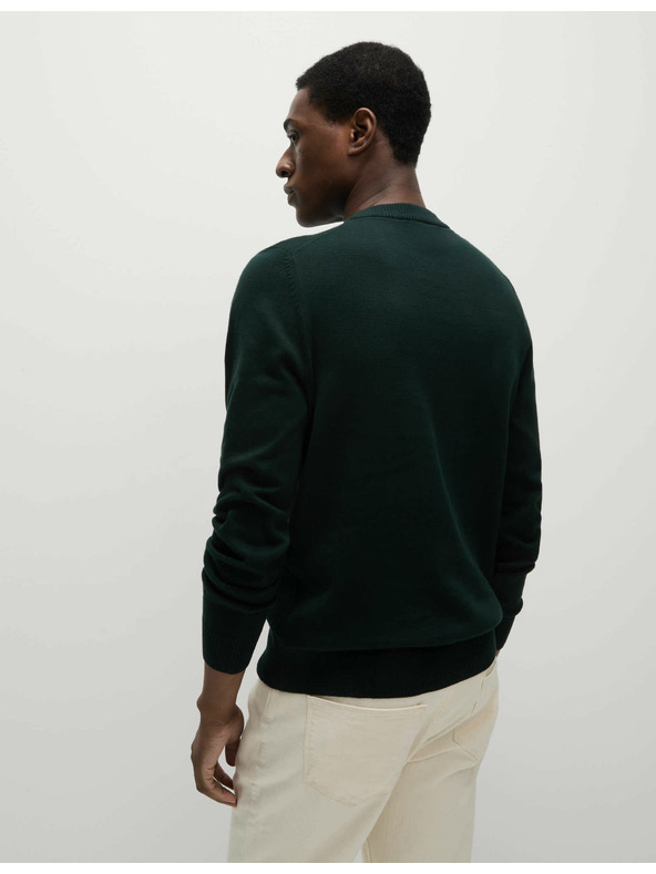 Marks & Spencer Vianočný sveter z čistej bavlny s okrúhlym výstrihom Marks & Spencer zelená