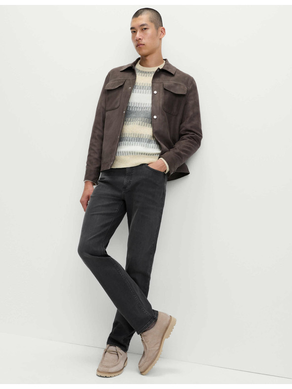 Marks & Spencer Super mäkký pruhovaný sveter s okrúhlym výstrihom a vlnou Marks & Spencer smotanová