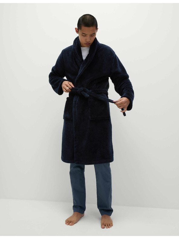 Marks & Spencer Flísový župan Supersoft Marks & Spencer námorná modrá