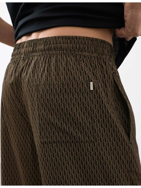 Marks & Spencer Pyžamové nohavice s vysokým podielom bavlny a geometrickou potlačou Marks & Spencer čierna