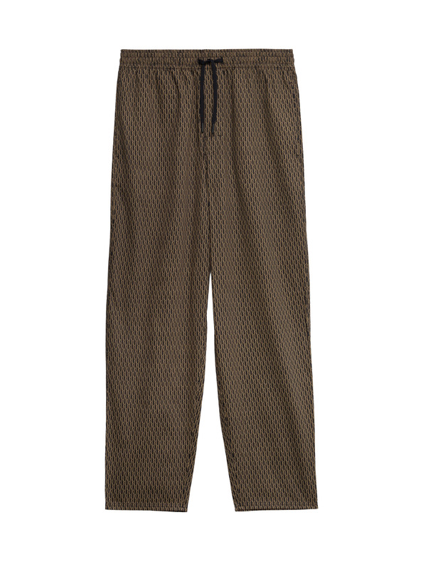 Marks & Spencer Pyžamové nohavice s vysokým podielom bavlny a geometrickou potlačou Marks & Spencer čierna