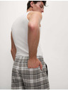 Marks & Spencer Kockované domáce nohavice z čistej bavlny Marks & Spencer sivá