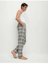 Marks & Spencer Kockované domáce nohavice z čistej bavlny Marks & Spencer sivá