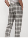 Marks & Spencer Kockované domáce nohavice z čistej bavlny Marks & Spencer sivá