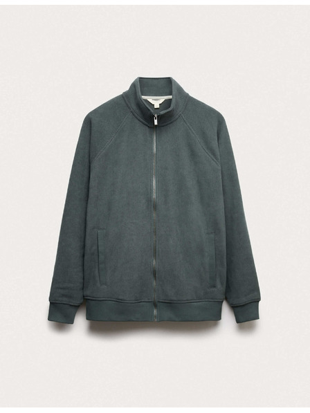 Marks & Spencer Flísový top na doma so zipom a golierom Marks & Spencer zelená