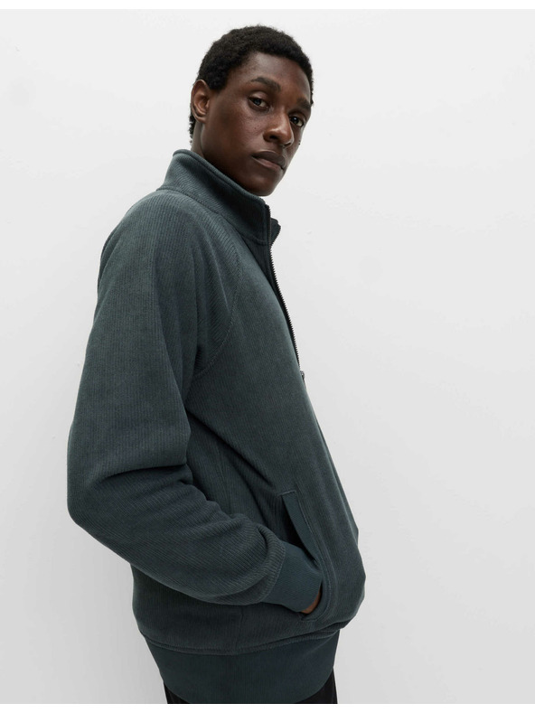 Marks & Spencer Flísový top na doma so zipom a golierom Marks & Spencer zelená