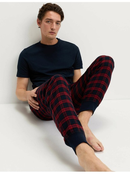 Marks & Spencer Kockované pyžamové nohavice zo 100% bavlny Marks & Spencer červená