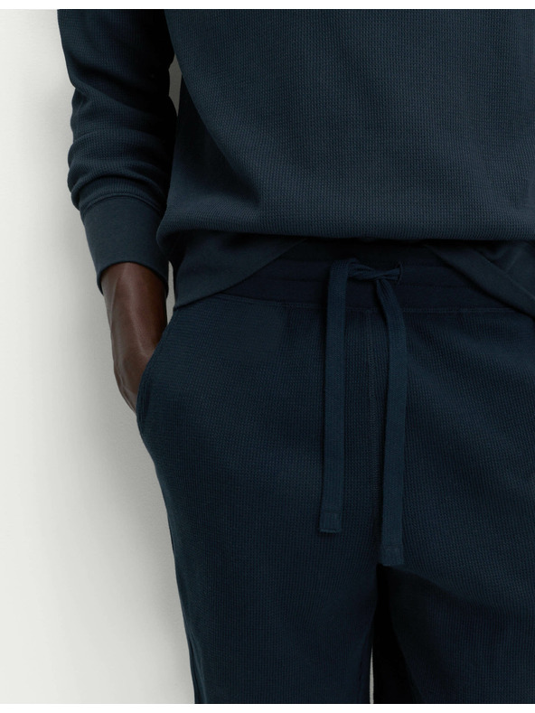 Marks & Spencer Domáce šortky z čistej bavlny s vafľovou textúrou Marks & Spencer námorná modrá