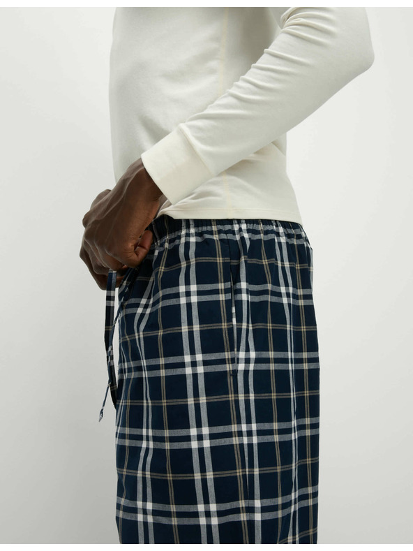 Marks & Spencer Kockované pyžamové nohavice z čistej bavlny, 2 ks v balení Marks & Spencer námorná modrá