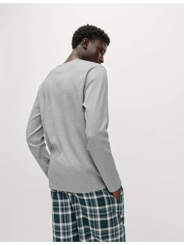 Marks & Spencer Kockovaná pyžamová súprava z čistej bavlny Marks & Spencer sivá