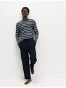 Marks & Spencer Pruhovaná pyžamová súprava z čistej bavlny Marks & Spencer námorná modrá