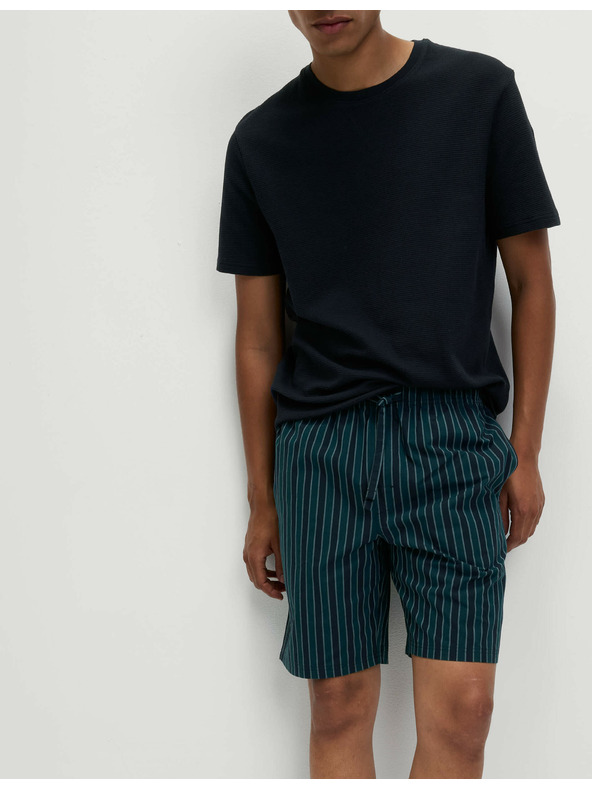 Marks & Spencer Pyžamová súprava z čistej bavlny s vafľovou textúrou Marks & Spencer námorná modrá