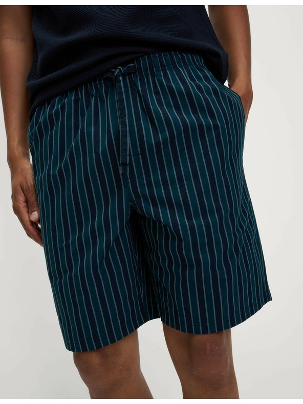 Marks & Spencer Pyžamová súprava z čistej bavlny s vafľovou textúrou Marks & Spencer námorná modrá