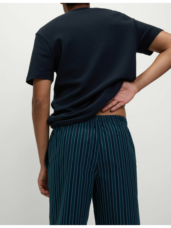 Marks & Spencer Pyžamová súprava z čistej bavlny s vafľovou textúrou Marks & Spencer námorná modrá