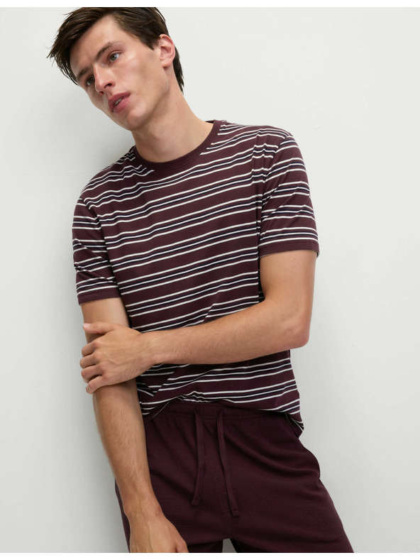 Marks & Spencer Pyžamová súprava z čistej bavlny s vafľovou textúrou Marks & Spencer červená