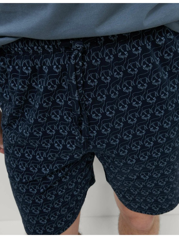 Marks & Spencer Pyžamová súprava z čistej bavlny s motívom jeleňa Marks & Spencer modrá