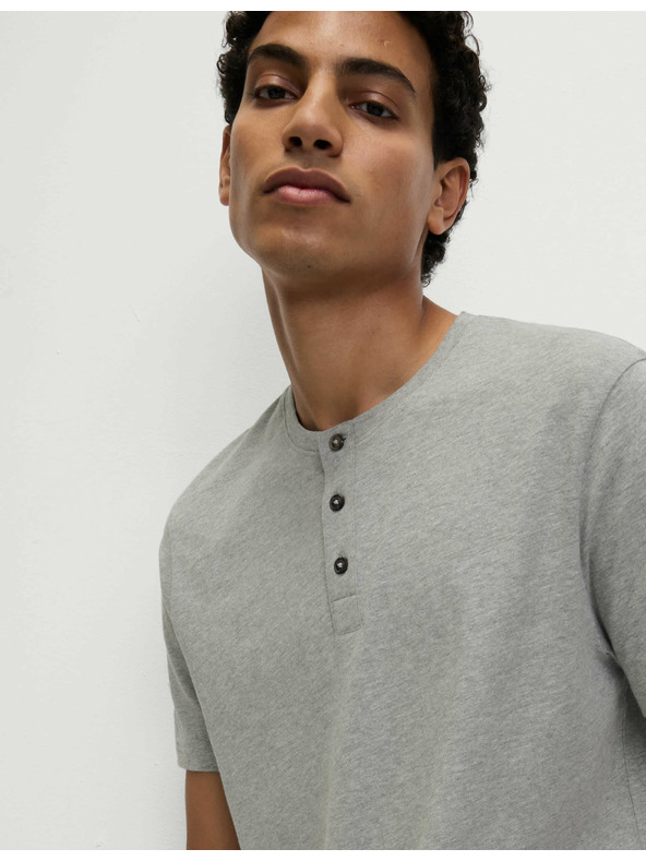 Marks & Spencer Károvaná pyžamová súprava z čistej bavlny s rozhalenkou Marks & Spencer sivá