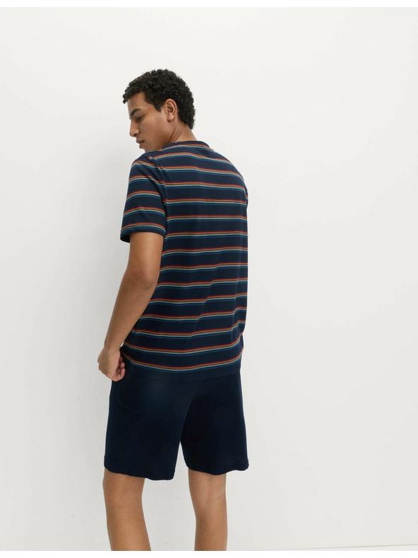 Marks & Spencer Pyžamová súprava s dúhovými pruhmi, z čistej bavlny Marks & Spencer námorná modrá