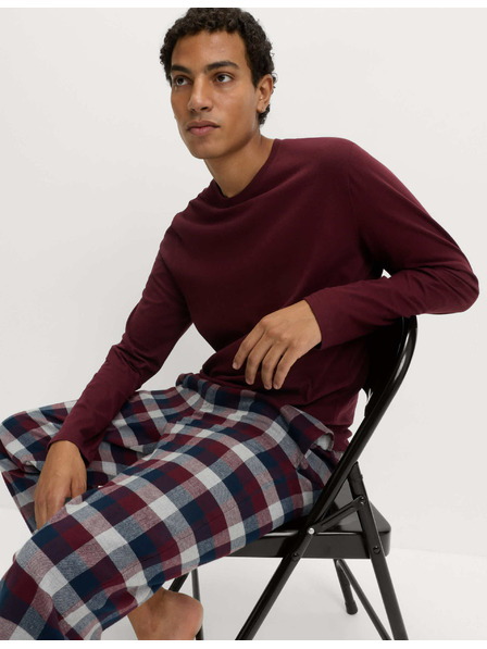 Marks & Spencer Pyžamová súprava z česanej bavlny Marks & Spencer červená