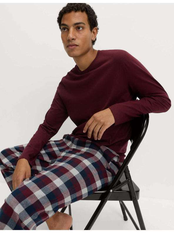 Marks & Spencer Pyžamová súprava z česanej bavlny Marks & Spencer červená