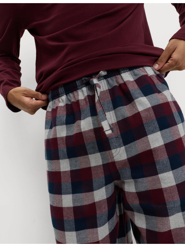 Marks & Spencer Pyžamová súprava z česanej bavlny Marks & Spencer červená