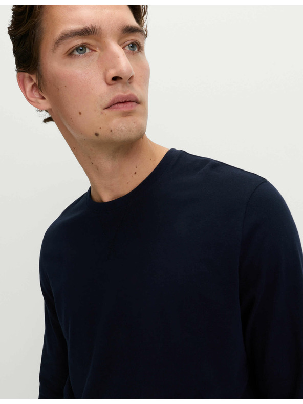 Marks & Spencer Pyžamová súprava s kartáčovaným vzorom a sezónnym vzorom Marks & Spencer námorná modrá