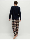 Marks & Spencer Pyžamová súprava s kartáčovaným vzorom a sezónnym vzorom Marks & Spencer námorná modrá