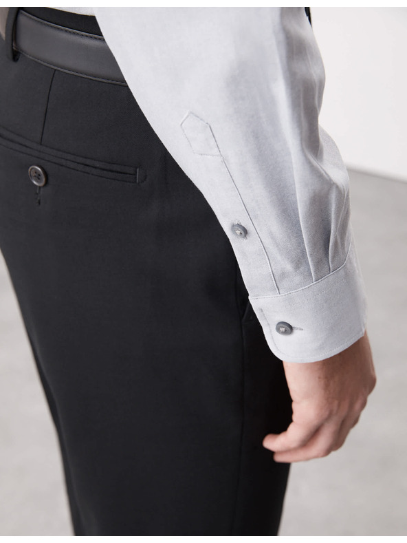 Marks & Spencer Strečová bavlnená košeľa klasického strihu s technológiou 360 Flex™ Marks & Spencer sivá