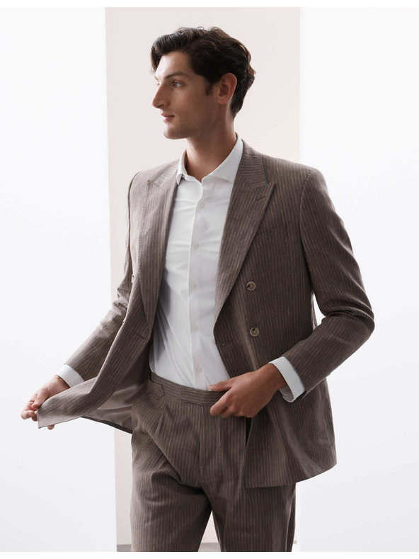 Marks & Spencer Strečová funkčná košeľa projatého strihu Marks & Spencer biela