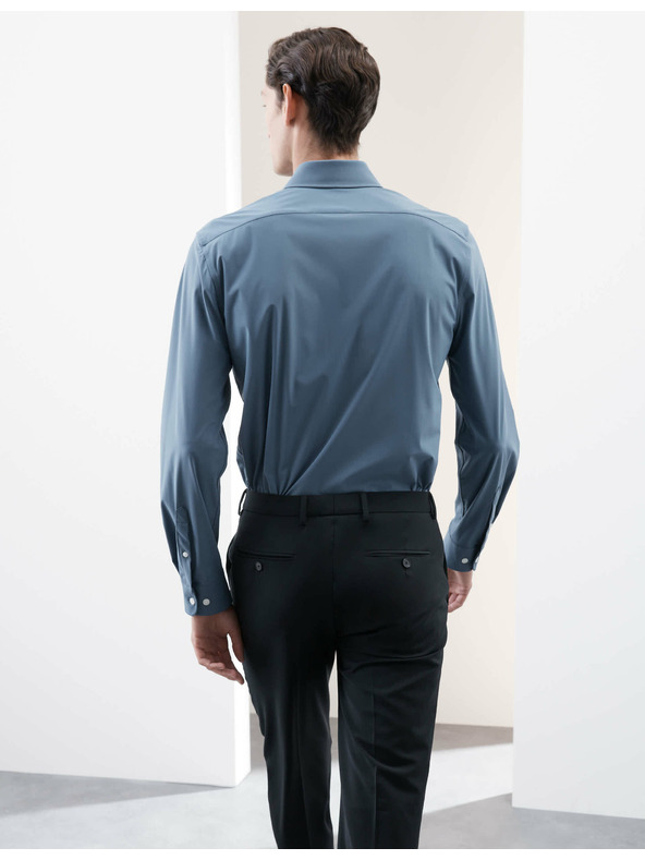 Marks & Spencer Strečová funkčná košeľa priliehavá Marks & Spencer modrá