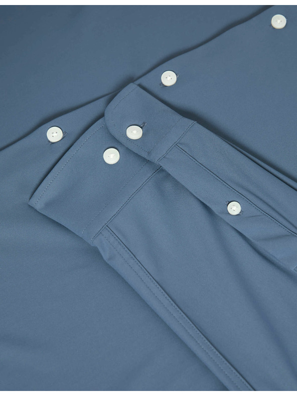 Marks & Spencer Strečová funkčná košeľa priliehavá Marks & Spencer modrá