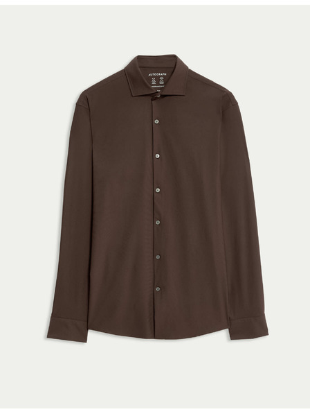 Marks & Spencer Strečová funkčná košeľa projatého strihu Marks & Spencer červená