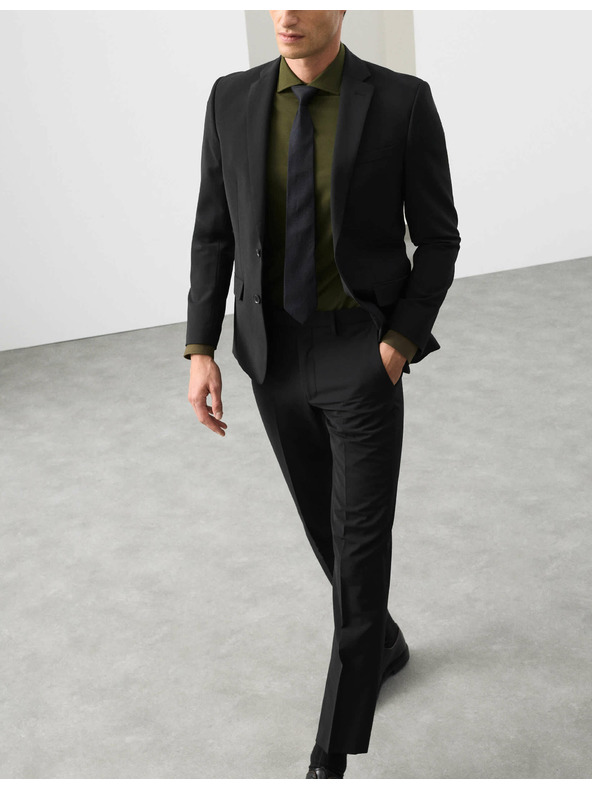 Marks & Spencer Strečová funkčná košeľa projatého strihu Marks & Spencer zelená