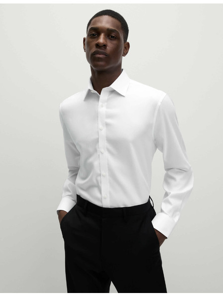 Marks & Spencer Košeľa z bavlny klasického strihu s nežehliaceou úpravou Marks & Spencer biela