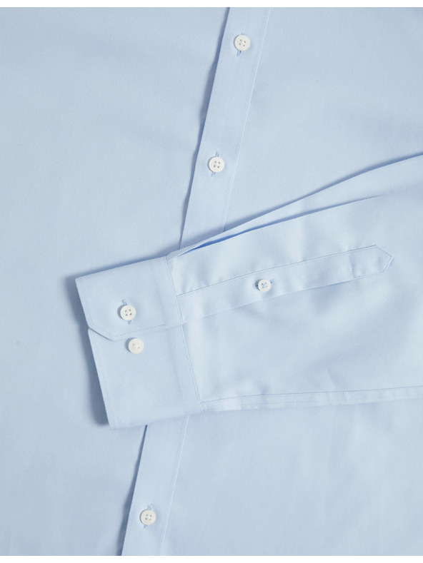 Marks & Spencer Košeľa z čistej bavlny klasického strihu s nežehliaceou úpravou Marks & Spencer modrá