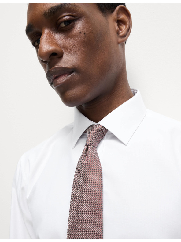 Marks & Spencer Košeľa úzkeho strihu a kravata, ľahké žehlenie Marks & Spencer biela