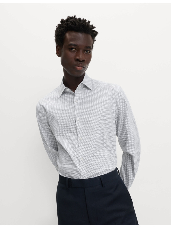 Marks & Spencer Košeľa s potlačou normálneho strihu z čistej bavlny Marks & Spencer biela