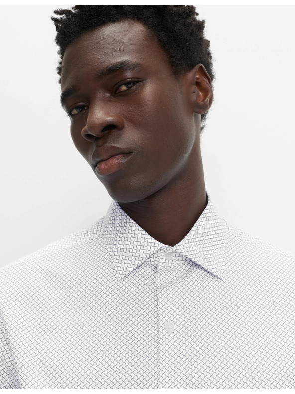 Marks & Spencer Košeľa s potlačou normálneho strihu z čistej bavlny Marks & Spencer biela