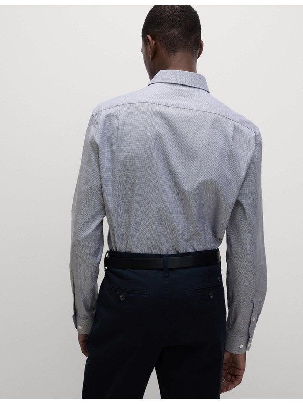 Marks & Spencer Košeľa klasického strihu z čistej bavlny s textúrou, ľahké žehlenie Marks & Spencer modrá