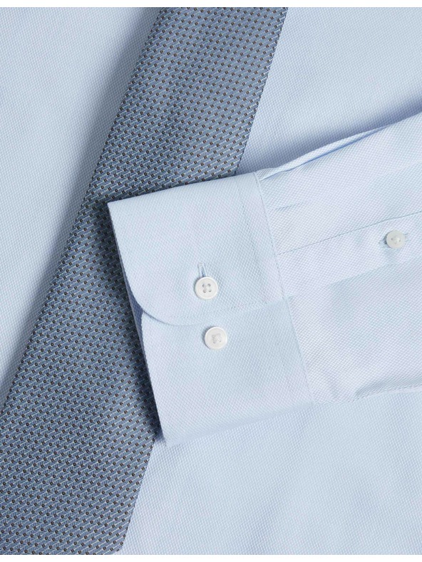 Marks & Spencer Košeľa úzkeho strihu a kravata, ľahké žehlenie Marks & Spencer modrá