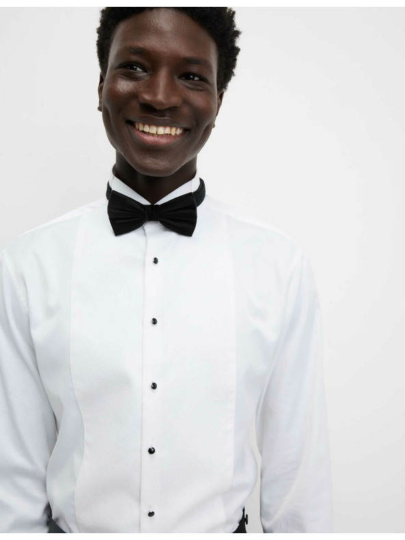 Marks & Spencer Košeľové šaty mierne zúženého strihu z luxusnej bavlny s dvojitou manžetou Marks & Spencer biela