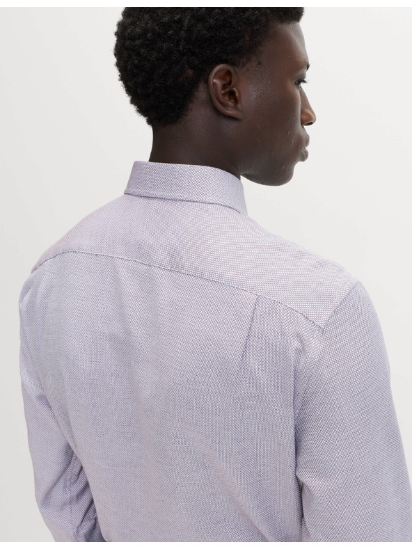 Marks & Spencer Luxusná košeľa normálneho strihu z čistej bavlny s textúrou Marks & Spencer červená