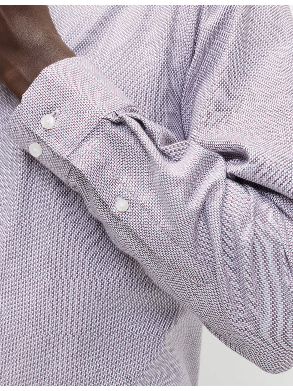 Marks & Spencer Luxusná košeľa normálneho strihu z čistej bavlny s textúrou Marks & Spencer červená