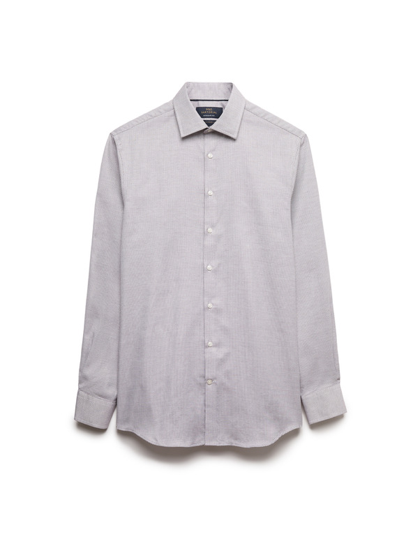 Marks & Spencer Luxusná košeľa normálneho strihu z čistej bavlny s textúrou Marks & Spencer červená