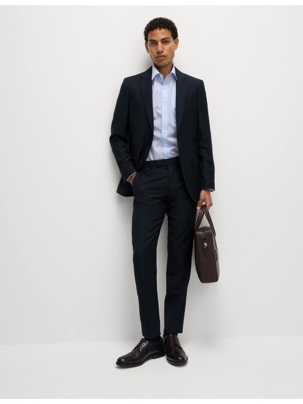 Marks & Spencer Košeľa normálneho strihu s dlhým rukávom, 3 ks Marks & Spencer modrá