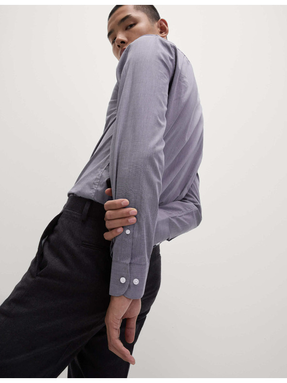 Marks & Spencer Košeľa úzkeho strihu z kanafasu, ľahké žehlenie, 2 ks v balení Marks & Spencer sivá