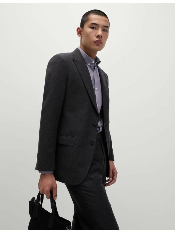 Marks & Spencer Košeľa úzkeho strihu z kanafasu, ľahké žehlenie, 2 ks v balení Marks & Spencer sivá