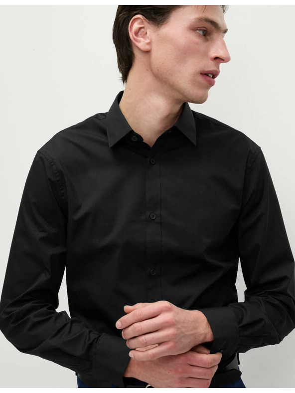 Marks & Spencer Košeľa úzkeho strihu, ľahké žehlenie Marks & Spencer čierna